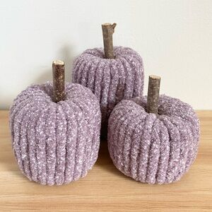 Purple Pumpkin Handmade Fall Decor Set of 3